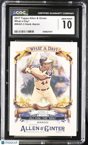 2017 Topps Allen & Ginter Hank Aaron What a Day! #WAD-3 CGC 10 Atlanta Braves