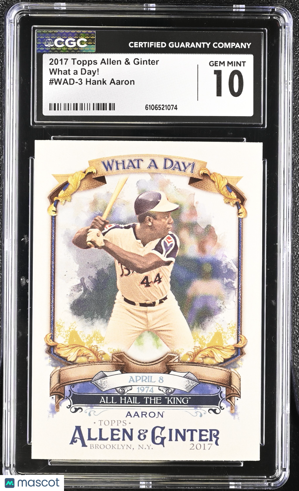 2017 Topps Allen & Ginter Hank Aaron What a Day! #WAD-3 CGC 10 Atlanta Braves