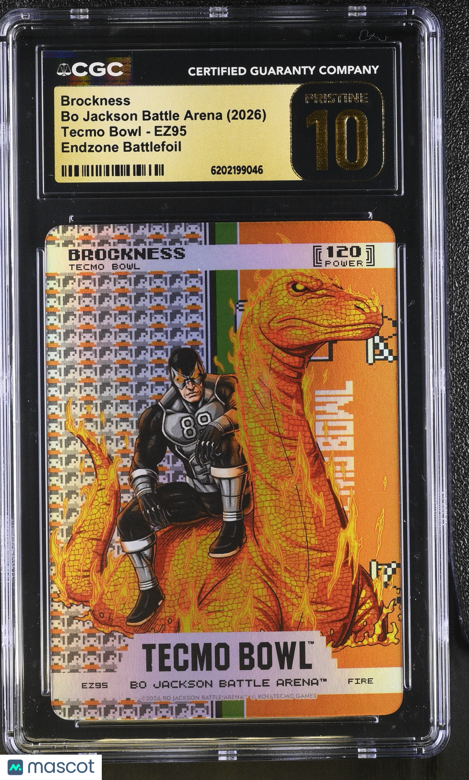 Bo Jackson Battle Arena Tecmo Bowl Brockness Endzone Battlefoil CGC 10 Pristine