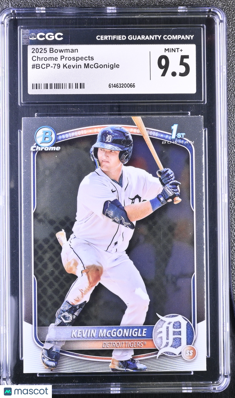 2025 Bowman Kevin McGonigle Rookie Chrome Prospects #BCP-79 CGC 9.5 Tigers