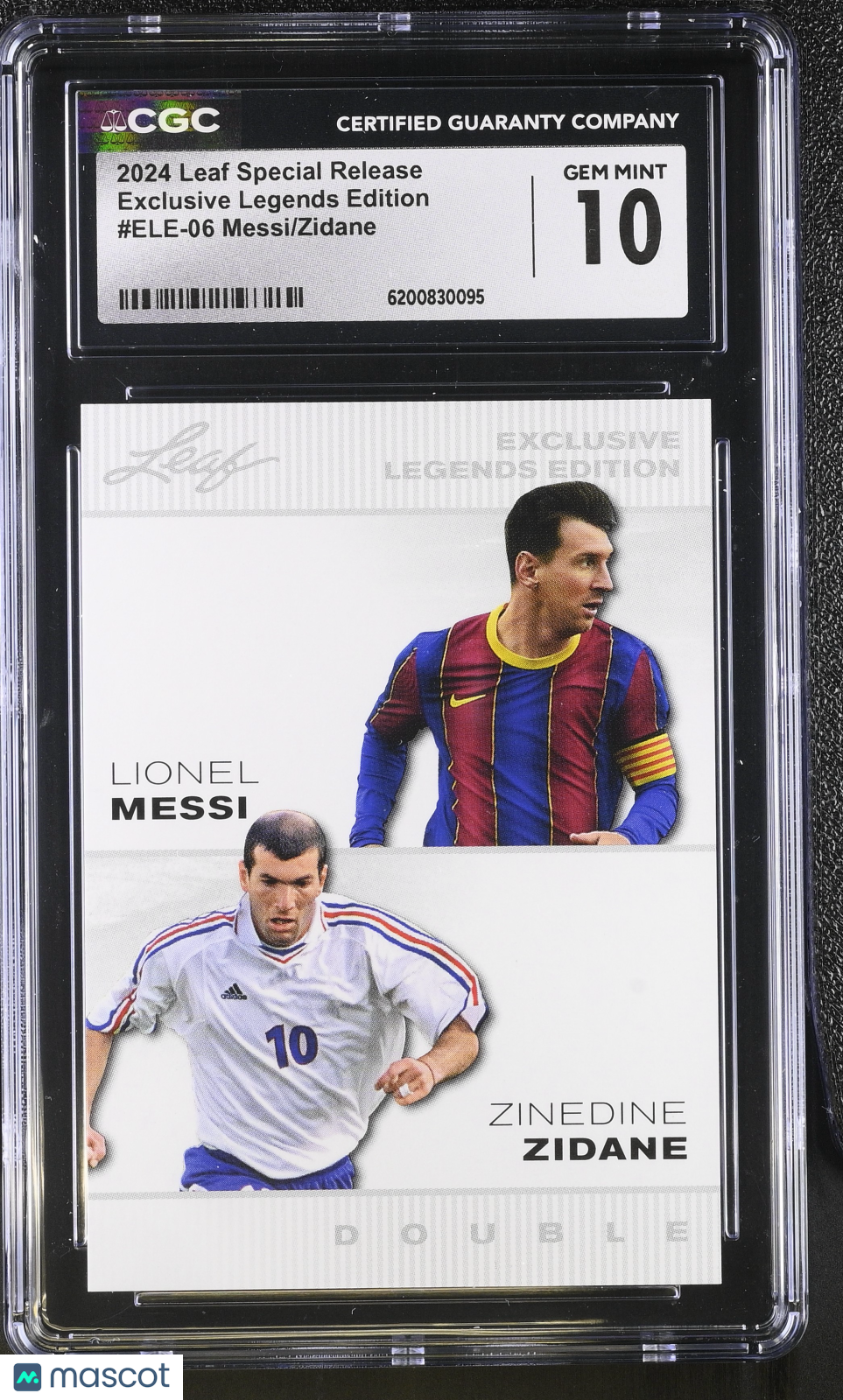2024 Leaf Special Release Lionel Messi Zidane Exclusive Legends #ELE-06 CGC 10