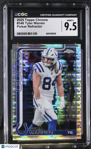 2025 Topps Chrome Tyler Warren Pulsar Refractor Rookie #346 CGC 9.5 Colts