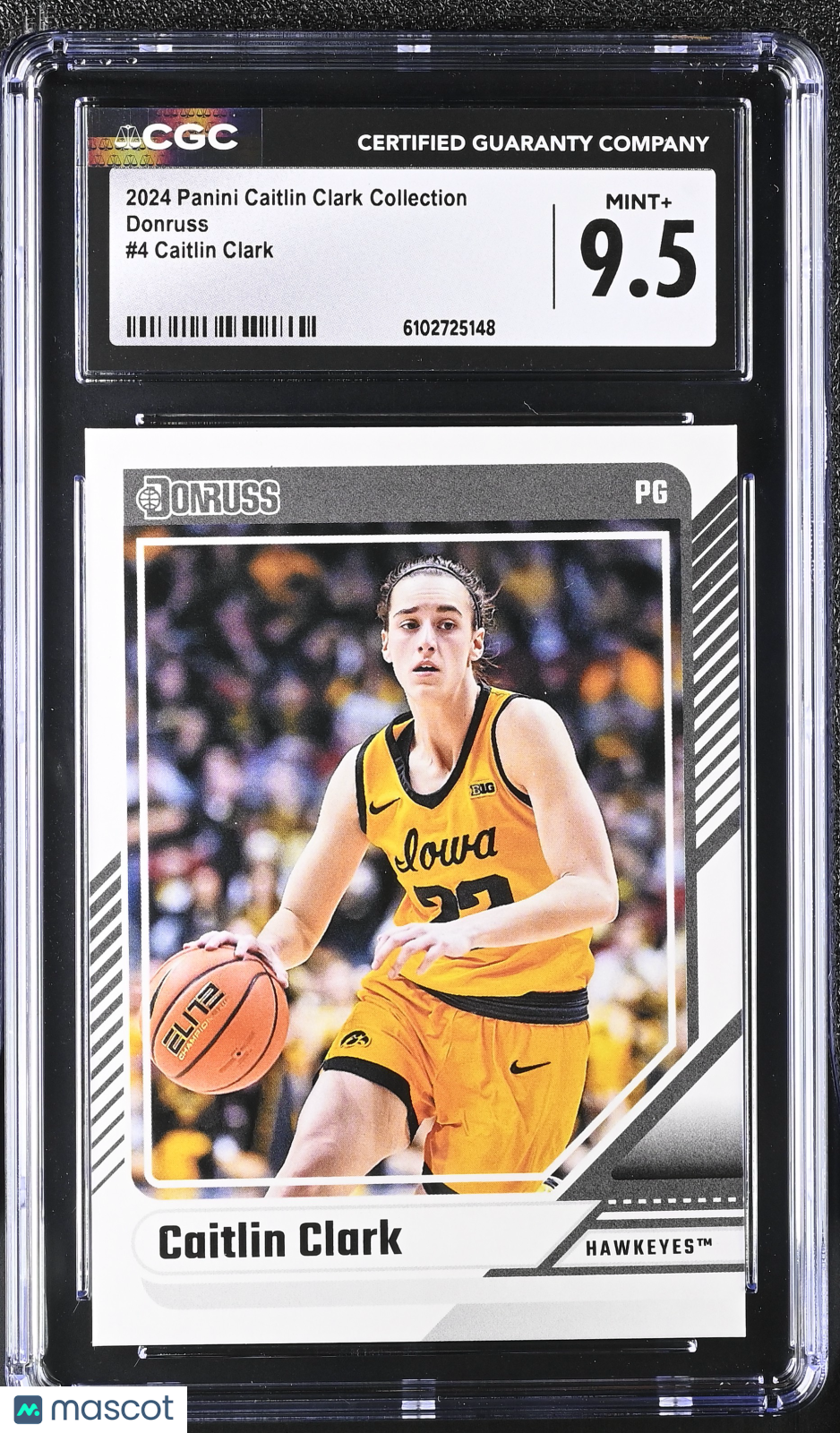 2024 Panini Collection Caitlin Clark Rookie Donruss #4 CGC 9.5 Iowa Hawkeyes
