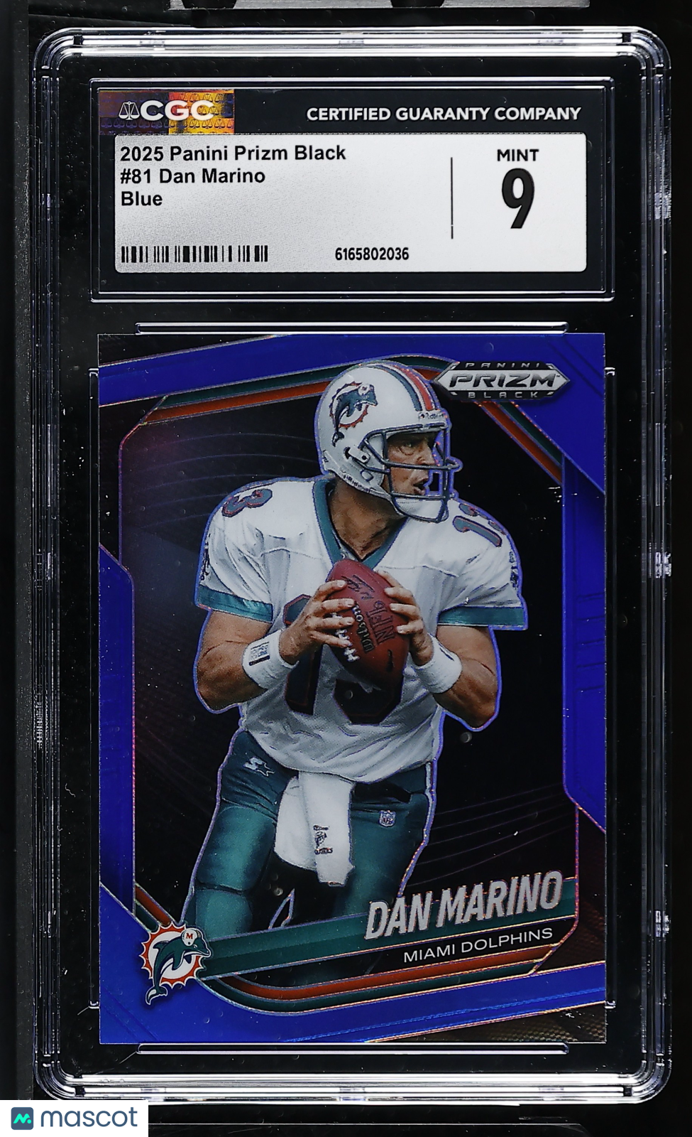 2025 Panini Prizm Black Dan Marino Blue #81 CGC 9