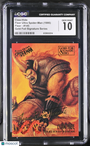 1995 Fleer Ultra Spider-Man Claw-Hide #145 Gold Foil Signature Series CGC 10