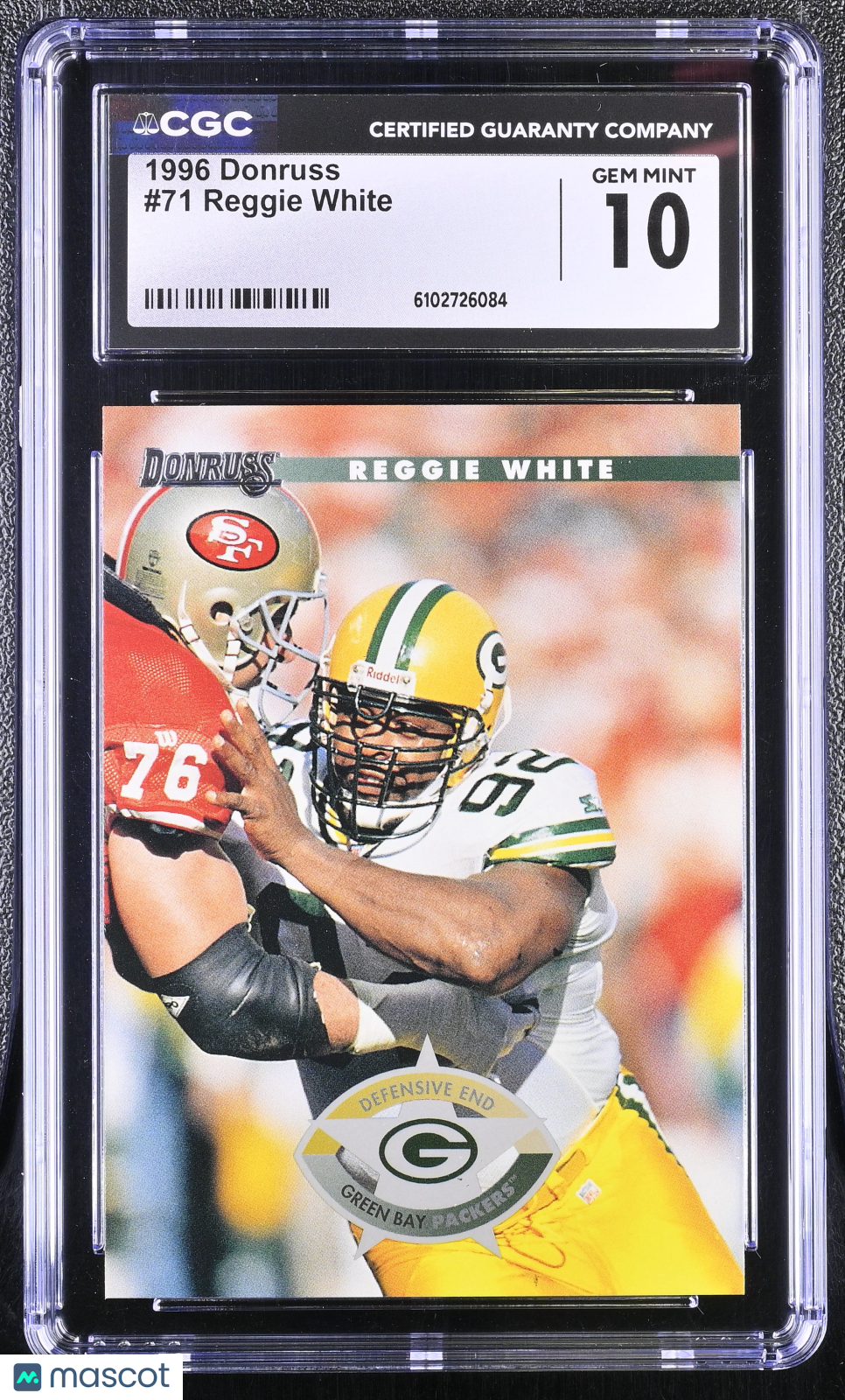 1996 Donruss Reggie White #71 CGC 10 Green Bay Packers