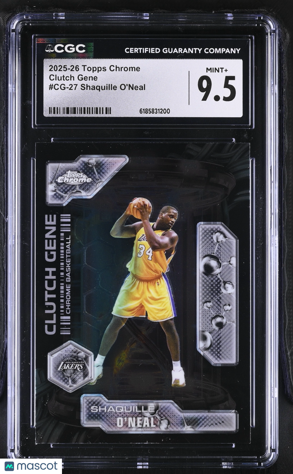 2025-26 Topps Chrome Shaquille O'Neal Clutch Gene #CG-27 CGC 9.5 Lakers