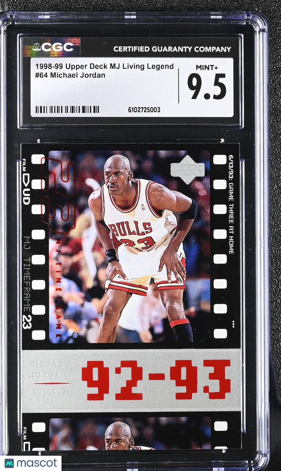 1998-99 Upper Deck MJ Living Legend Michael Jordan #64 CGC 9.5 Chicago Bulls