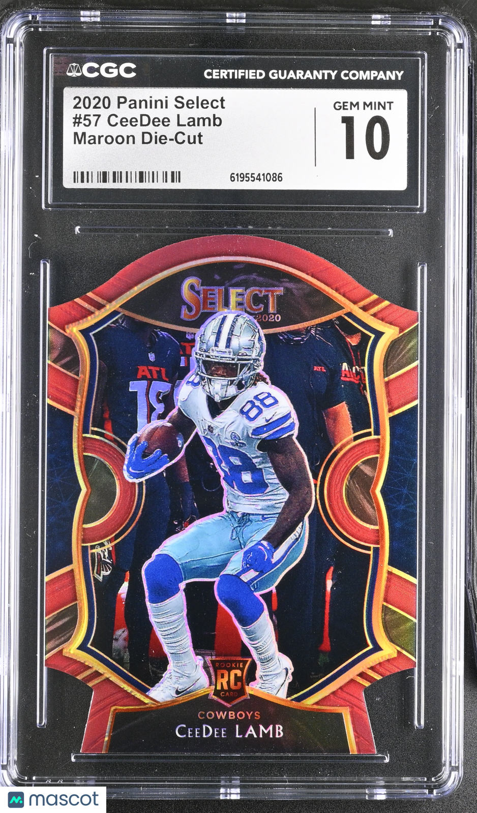 2020 Panini Select CeeDee Lamb Maroon Die-Cut Rookie #57 CGC 10 Dallas Cowboys