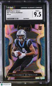 2025 Panini Select Tetairoa McMillan Silver Rookie #44 CGC 9.5 Carolina Panthers