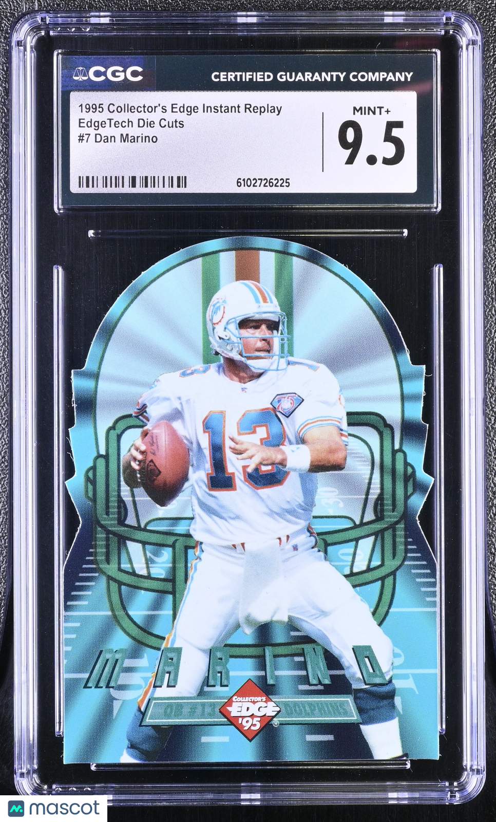 1995 Collector's Edge Instant Replay Dan Marino Die Cuts #7 CGC 9.5 Dolphins