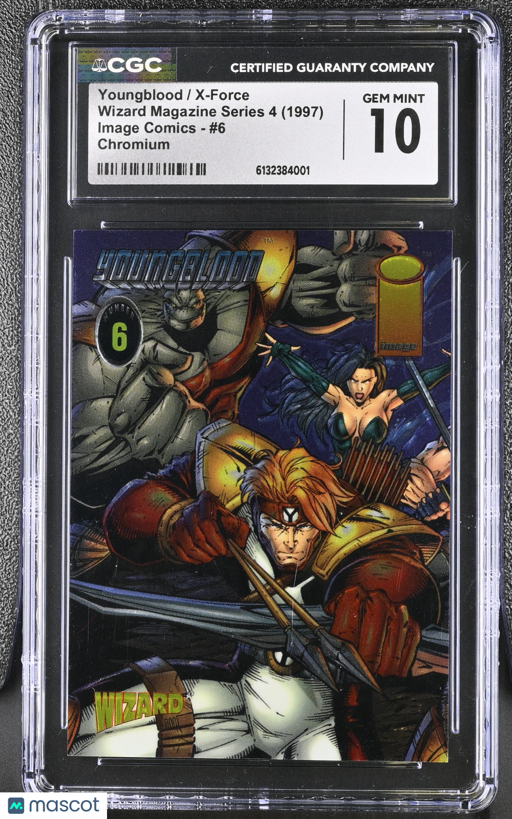 1997 Image Wizard Magazine Series 4 Youngblood / X-Force Chromium #6 CGC 10