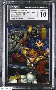 1997 Image Wizard Magazine Series 4 Youngblood / X-Force Chromium #6 CGC 10