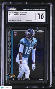 2025 Topps Chrome Travis Hunter Rookie #332 CGC 10 Jacksonville Jaguars