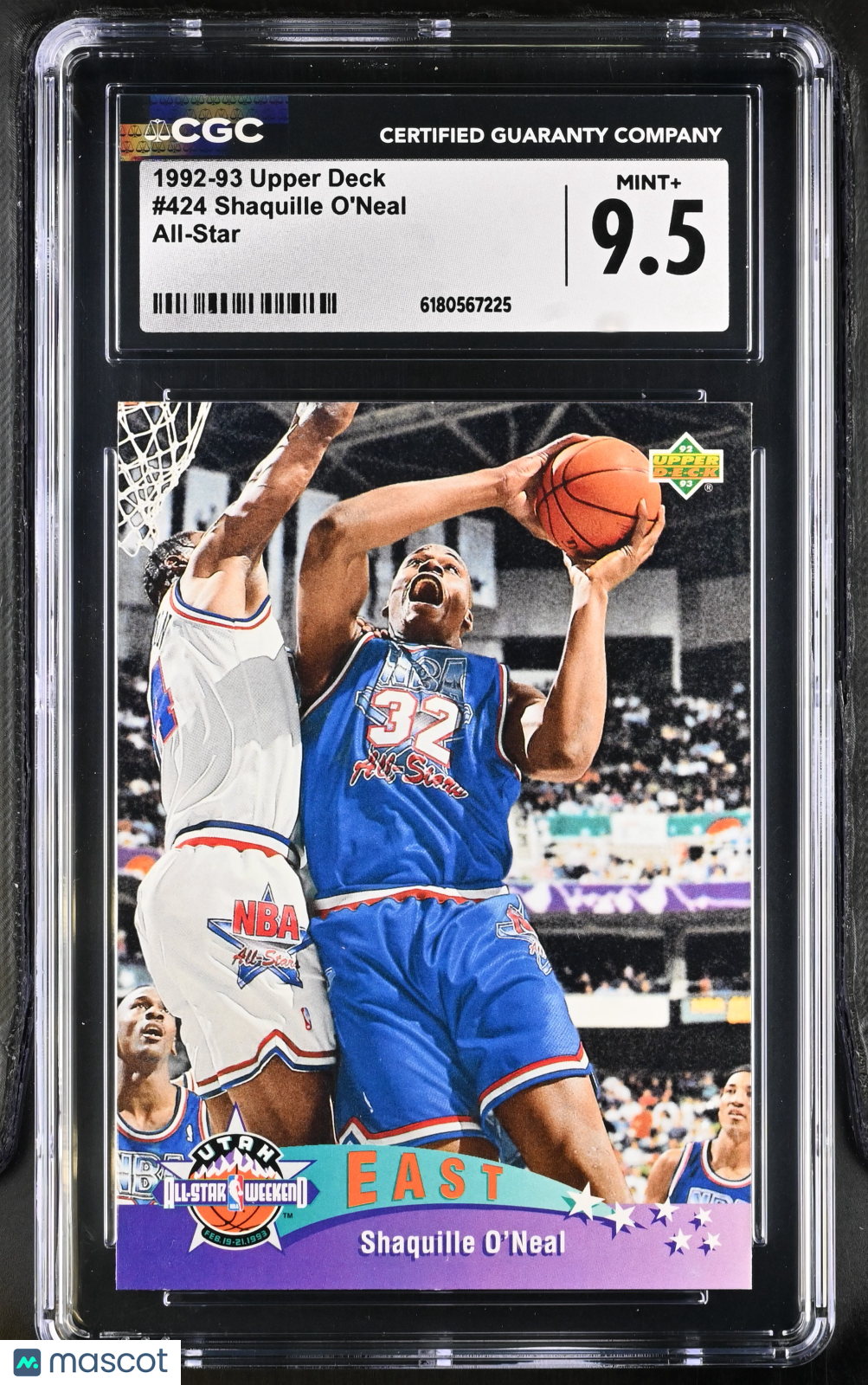 1992-93 Upper Deck Shaquille O'Neal All-Star Rookie #424 CGC 9.5 Orlando Magic