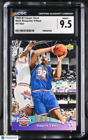 1992-93 Upper Deck Shaquille O'Neal All-Star Rookie #424 CGC 9.5 Orlando Magic