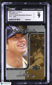 2006 Topps Co-Signers Mantle/Rodriguez Silver-Gold Changing DUO-A7 CGC 9 Yankees