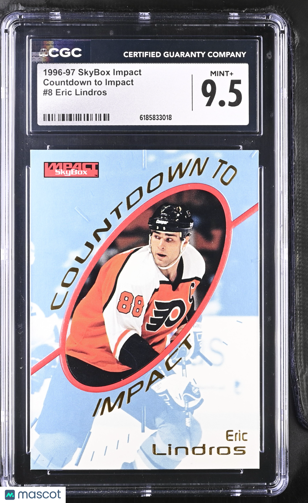 1996-97 Skybox Impact Eric Lindros Countdown to Impact #8 CGC 9.5 Flyers