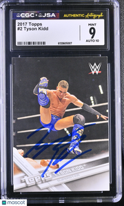 2017 Topps Tyson Kidd #2 Auto Autograph CGC 9 JSA