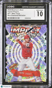 2024 Best Mike Trout Mini-Diamond Refractor Impact Players #IP-1 CGC 10 Angels