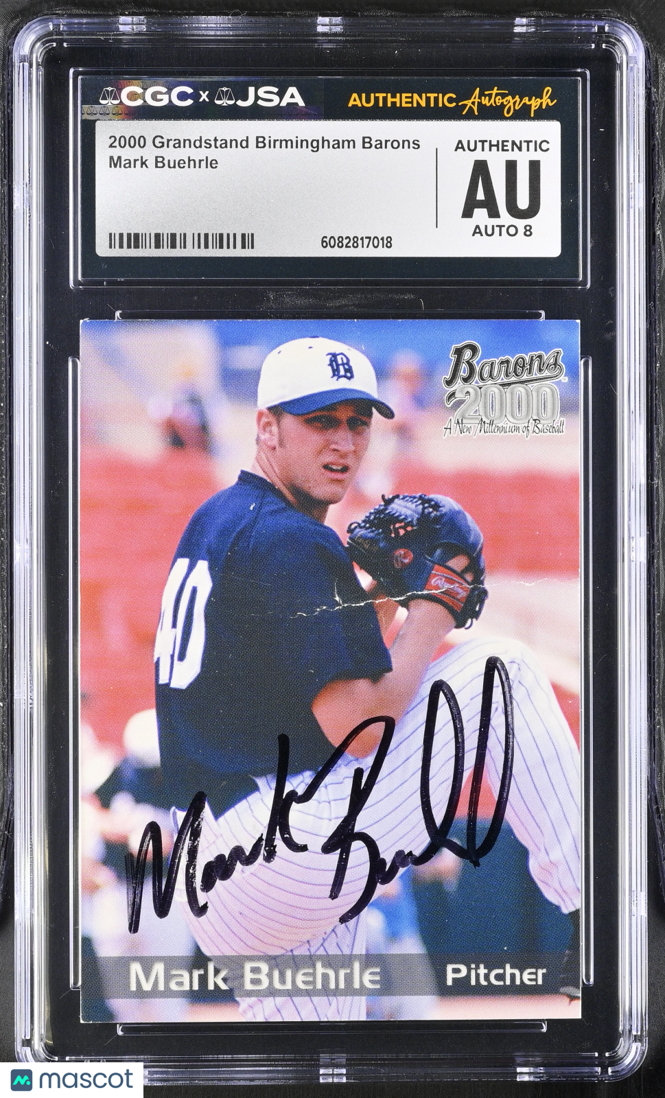 2000 Grandstand Birmingham Barons Mark Buehrle CGC Authentic JSA Auto 8