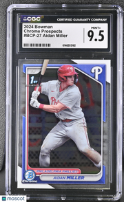 2024 Bowman Aidan Miller Rookie Chrome Prospects #BCP-27 CGC 9.5 Phillies