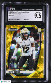 2025 Panini Prizm Draft Picks Travis Hunter Gold Ice Rookie #20 CGC 9.5 Colorado