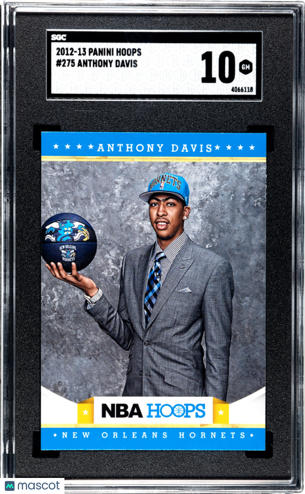 2012 Panini Hoops Anthony Davis #275 SGC 10 Charlotte Hornets