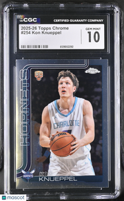 2025-26 Topps Chrome Kon Knueppel Rookie #254 CGC 10 Charlotte Hornets