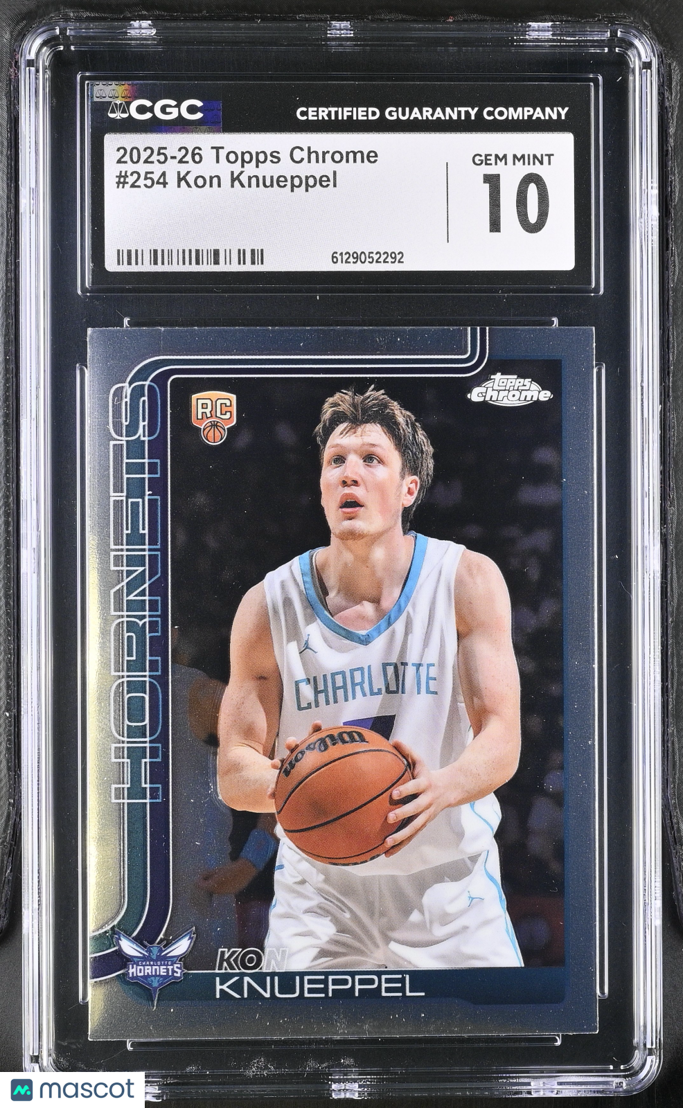 2025-26 Topps Chrome Kon Knueppel Rookie #254 CGC 10 Charlotte Hornets