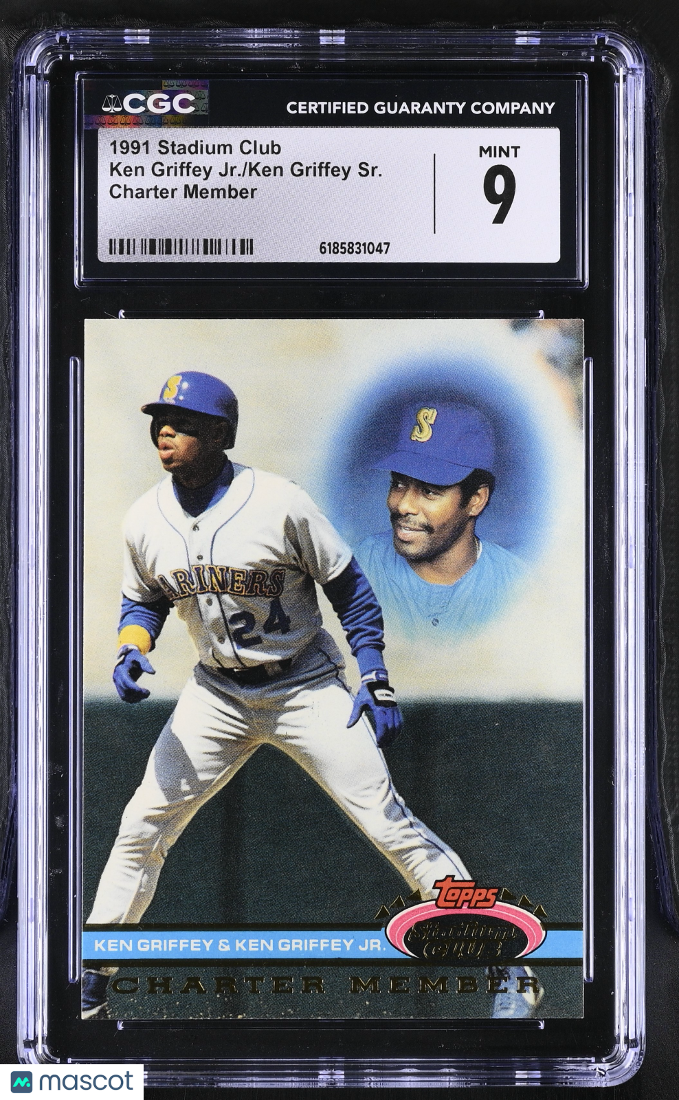 1991 Stadium Club Charter Member Ken Griffey Jr CGC 9 Seattle Mariners
