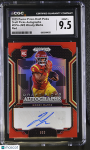 2025 Prizm Draft Picks Woody Marks Red /399 Rookie Auto #DPA-JMS CGC 9.5 USC