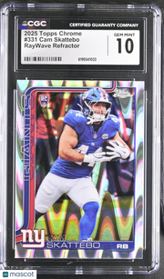 2025 Topps Chrome Cam Skattebo RayWave Refractor Rookie #331 CGC 10 Giants