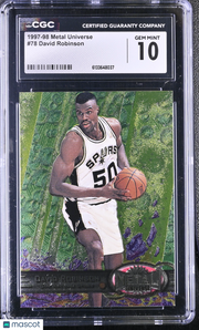 1997-98 Metal Universe David Robinson #78 CGC 10 San Antonio Spurs