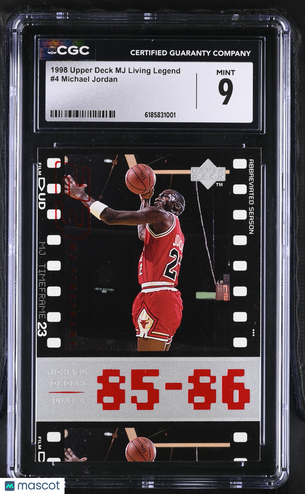 1998 Upper Deck MJ Living Legend Michael Jordan #4 CGC 9 Chicago Bulls