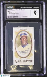 2017 Topps Allen & Ginter Bo Jackson Mini #136 CGC 9 Kansas City Royals