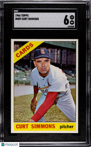 1966 Topps Curt Simmons #489 SGC 6