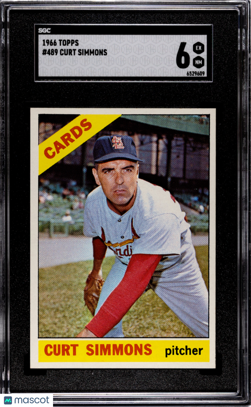 1966 Topps Curt Simmons #489 SGC 6