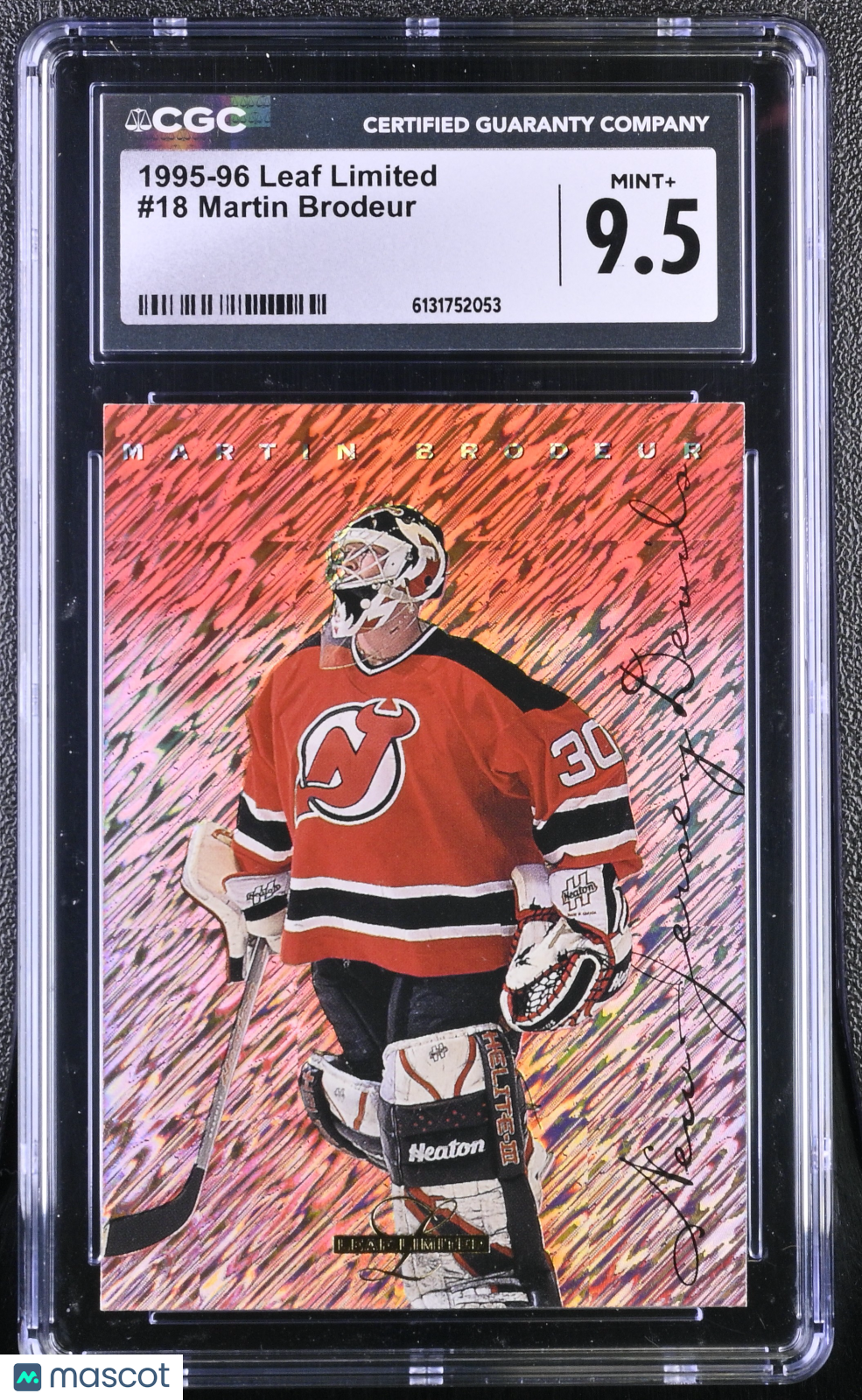 1995-96 Leaf Limited Martin Brodeur #18 CGC 9.5 New Jersey Devils