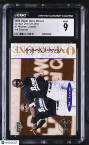 1995 Upper Deck Minors Michael Jordan Season Rookie One-On-One 7 CGC 9 White Sox