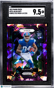 2023 Panini Prizm Jalin Hyatt Purple Ice /225 Rookie #378 SGC 9.5 Giants