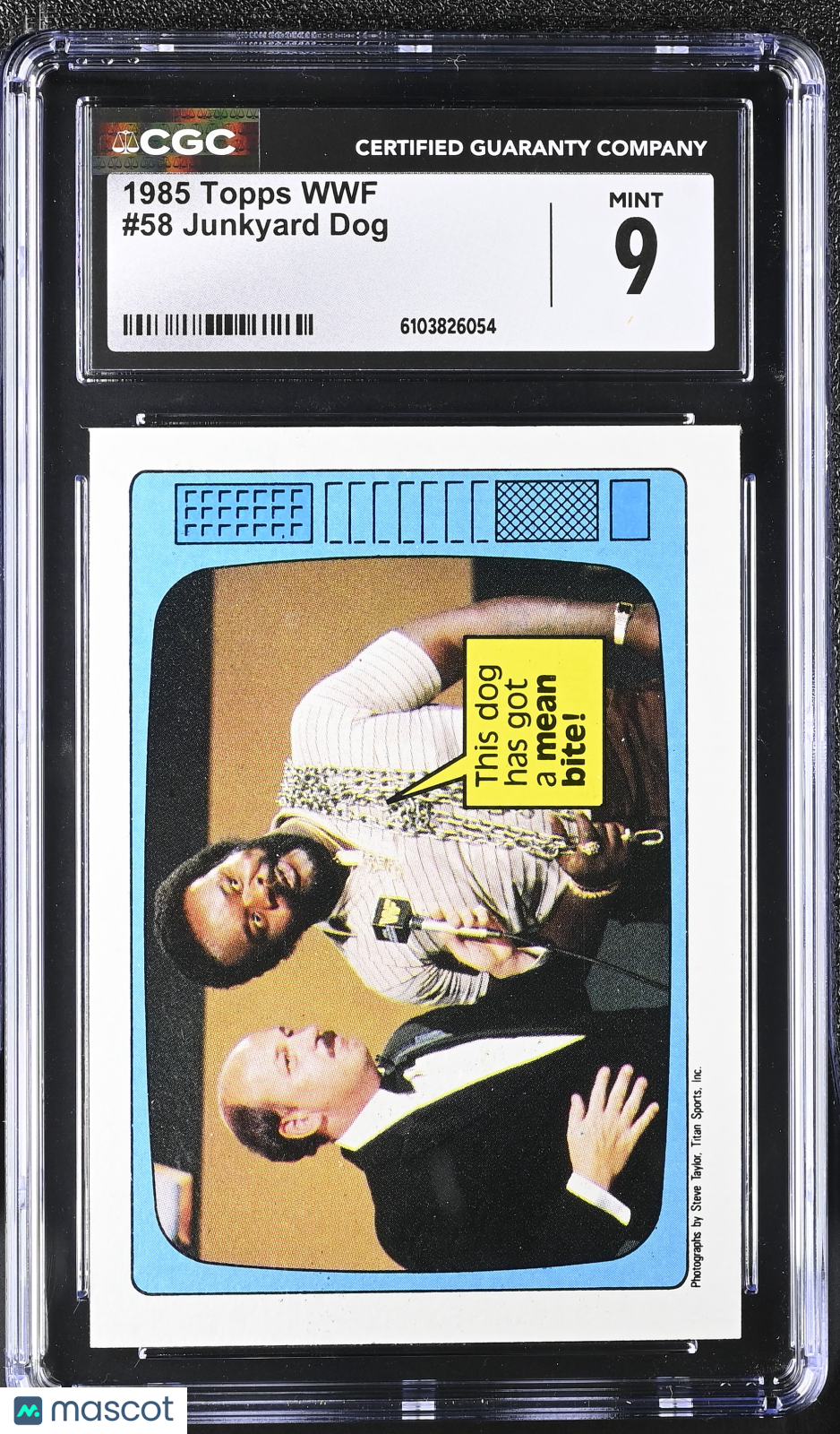 1985 Topps WWF Junkyard Dog #58 CGC 9