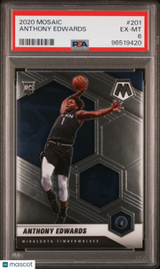 2020 Panini Mosaic Anthony Edwards #201 PSA 6