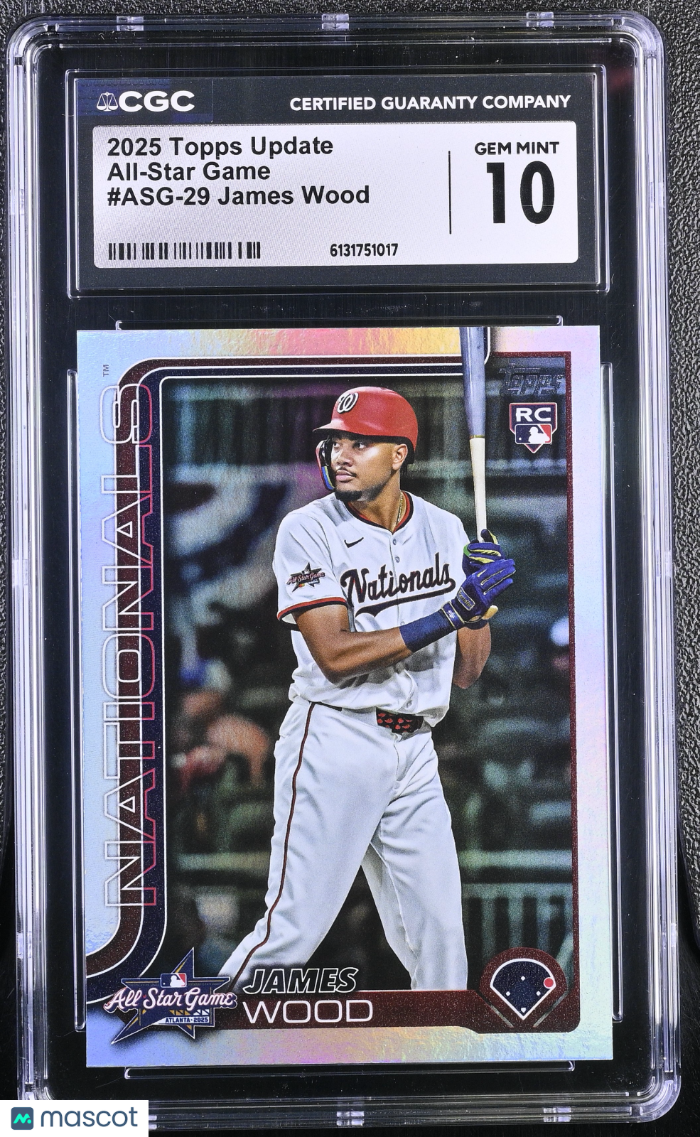 2025 Topps Update James Wood Rookie All-Star Game #ASG-29 CGC 10 Nationals