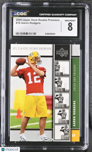 2005 Upper Deck Rookie Premiere Aaron Rodgers Rookie #16 CGC 8 Green Bay Packers