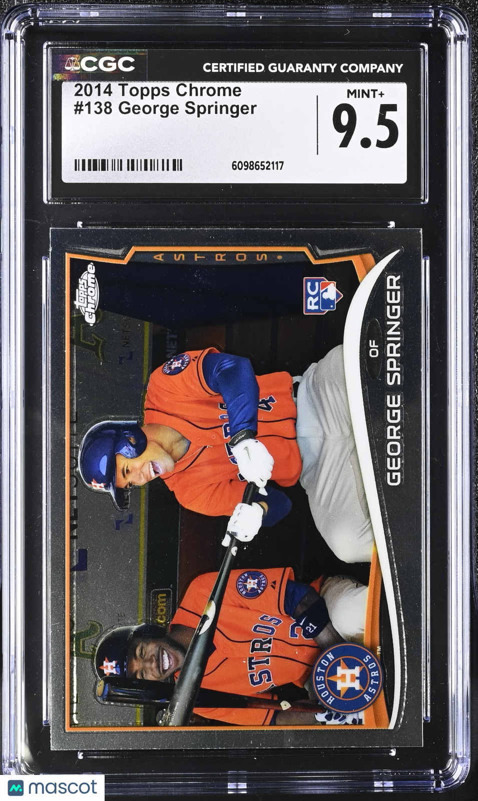 2014 Topps Chrome George Springer Rookie #138 CGC 9.5 Houston Astros