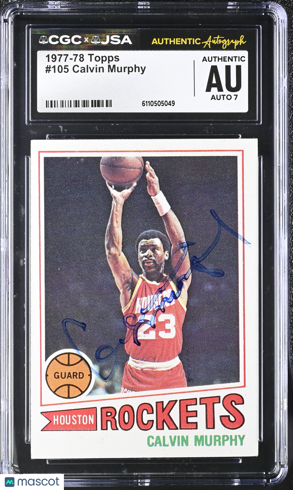 1977-78 Topps Calvin Murphy #105 CGC Authentic JSA Houston Rockets