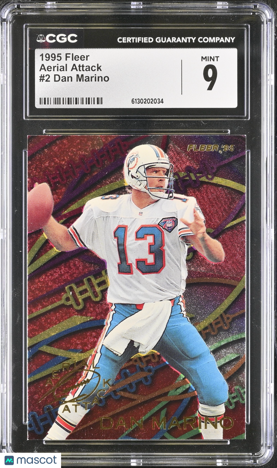 1995 Fleer Dan Marino Aerial Attack #2 CGC 9 Miami Dolphins