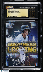 2025 Bowman Konnor Griffin Rookie Greatness Loading #13 CGC 10 Pristine Pirates
