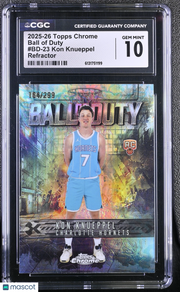 2025-26 Topps Chrome Kon Knueppel Refractor /299 Rookie Ball of Duty #23 CGC 10